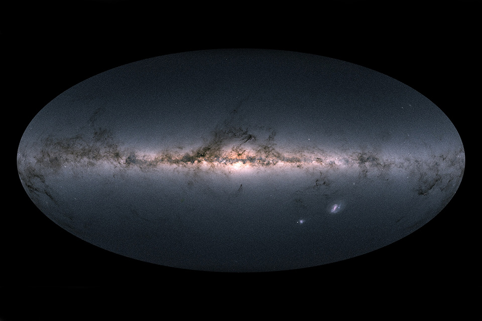 All sky view of the Milky Way taken by the European Space Agency's Gaia space observatory.