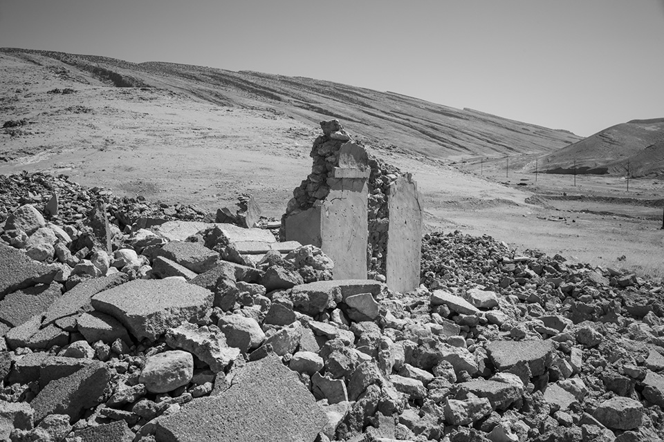 The destroyed remains of a Da’esh/ISIL prison in Sikêniye, Sinjar.