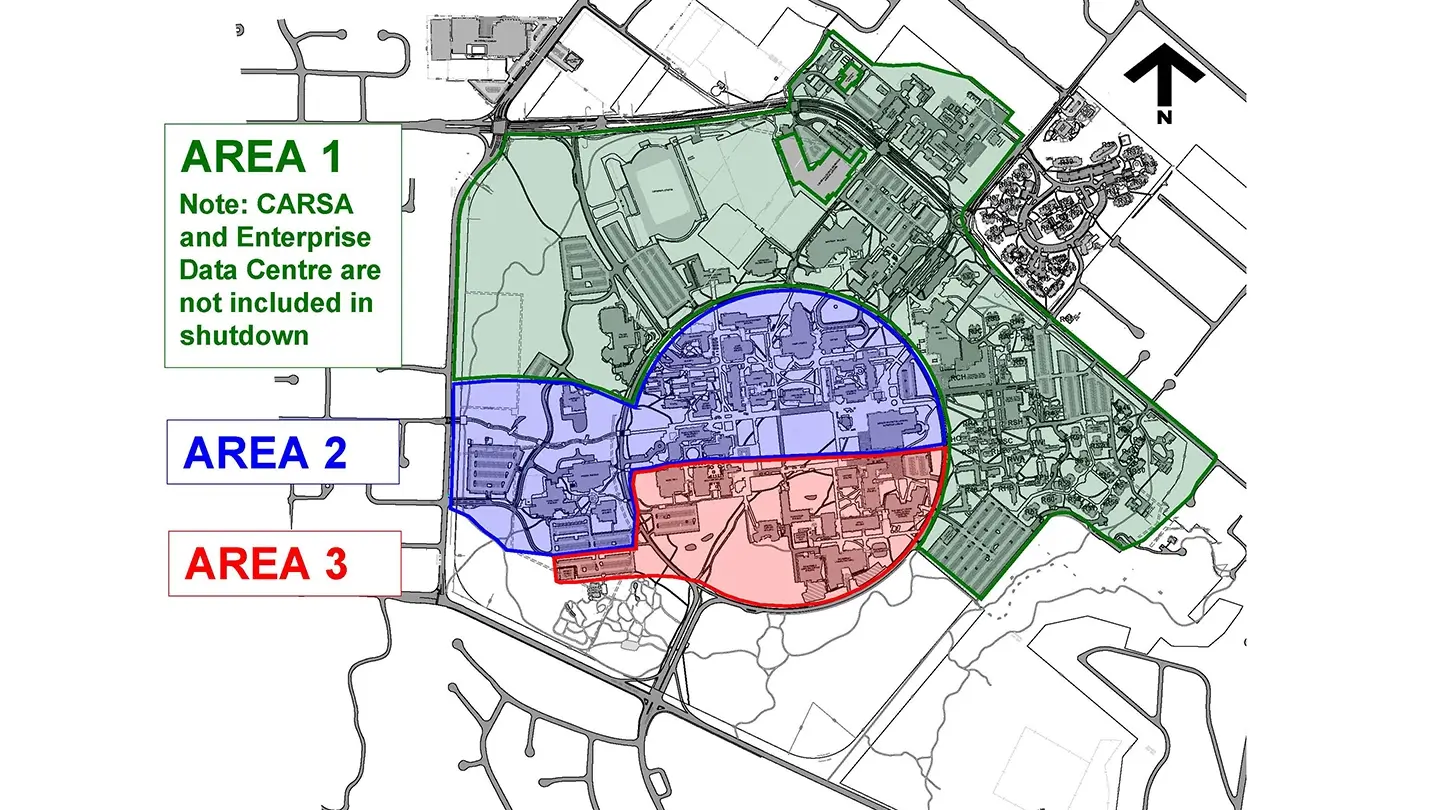 Planned campus power outages