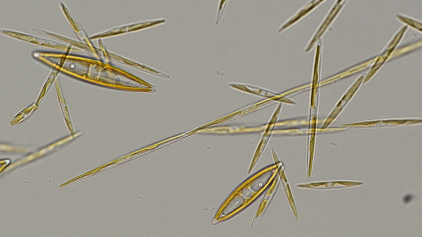 Mixed plankton assemblages as seen under a microscope