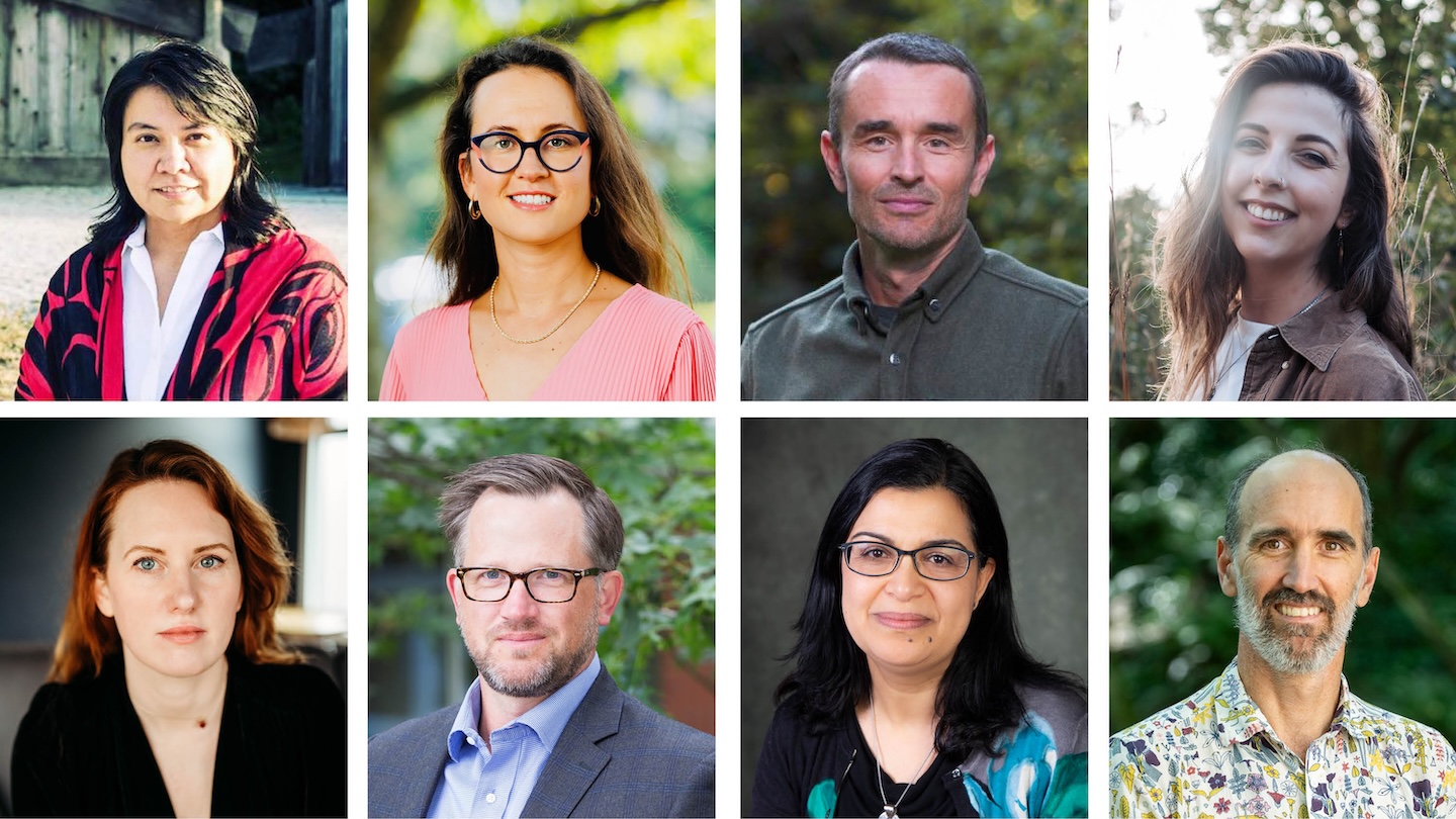 Grid of eight headshots of researchers profiled in the funding story.